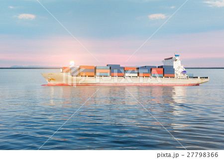 Cargo ship container 27798366
