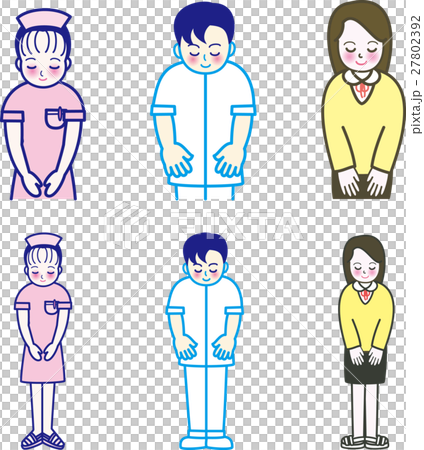 看護師・病院スタッフおじぎ 27802392