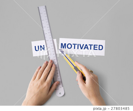 Unmotivated Hands Cut Word Split Concept 27803485