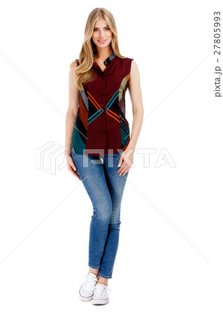 Fashion photo of young magnificent woman wearing Fashion photo of young magnificent woman wearing 27805993