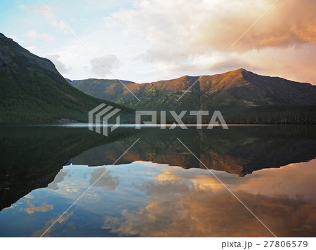sunset on the lake in Hibiny 27806579