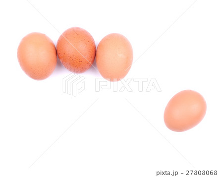 Chicken eggs on a white background Chicken eggs on a white background 27808068