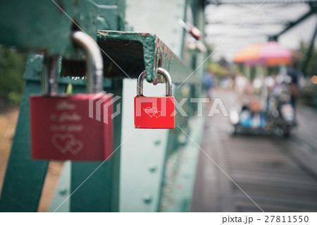 Red lock with love sign Red lock with love sign 27811550