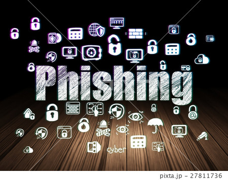 Privacy concept: Phishing in grunge dark room 27811736