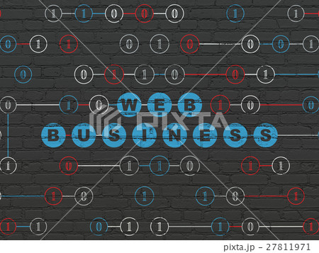 Web design concept: Web Business on wall 27811971