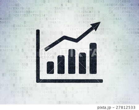 Advertising concept: Growth Graph on Digital Data 27812533
