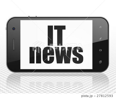 News concept: Smartphone with IT News on display 27812593