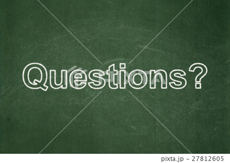Studying concept: Questions? on chalkboard 27812605