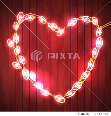 Happy Valentine s Day. Wood Background with Bright 27813256