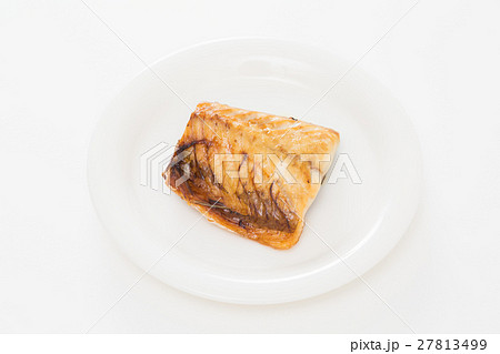 サバの塩焼き　白バック 27813499