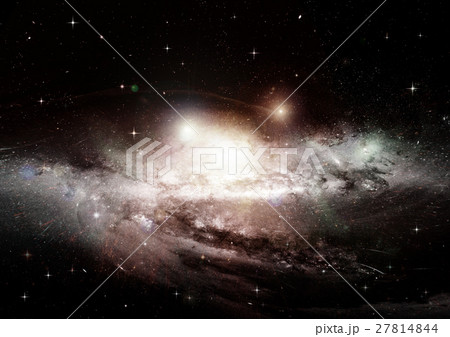 Stars, dust and gas nebula in a far galaxy Stars, dust and gas nebula in a far galaxy 27814844