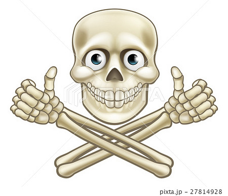 Skull and Crossbones Giving Thumbs Up Skull and Crossbones Giving Thumbs Up 27814928