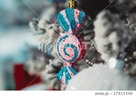 Christmas tree branch with toys Christmas tree branch with toys 27815340