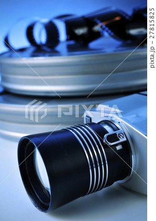 film camera and movie film reel canistersの写真素材 [27815825] - PIXTA