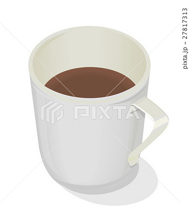 Cup of Coffee Isolated Design Flat. Hot Beverage.のイラスト素材 [27817313] - PIXTA