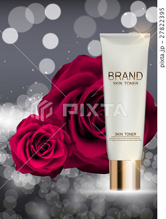 Skin Toner Bottle Tube Template for Ads or Skin Toner Bottle Tube Template for Ads or 27822395