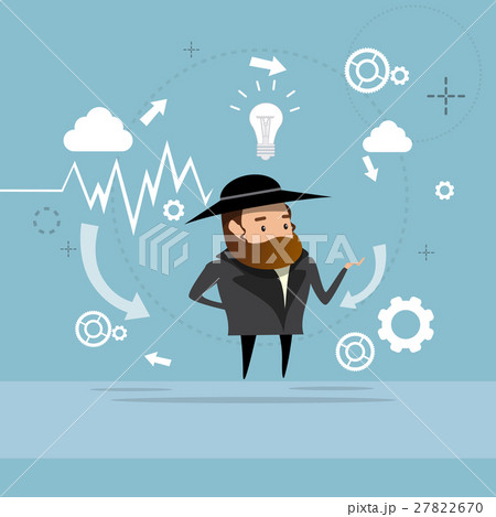 Jewish Business Man Showing Finance Chart Graph Jewish Business Man Showing Finance Chart Graph 27822670