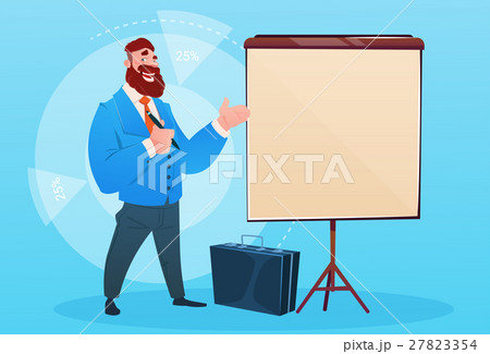 Business Man With Flip Chart Seminar Training Business Man With Flip Chart Seminar Training 27823354