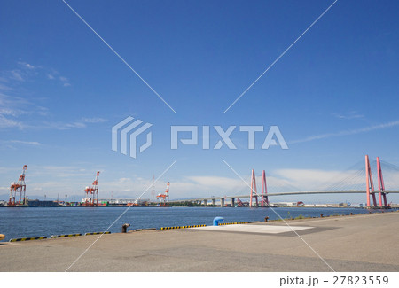 名古屋港 金城ふ頭からコンテナ埠頭 名港トリトン 名港西大橋を望む 名古屋港 金城ふ頭からコンテナ埠頭 名港トリトン 名港西大橋を望む 27823559
