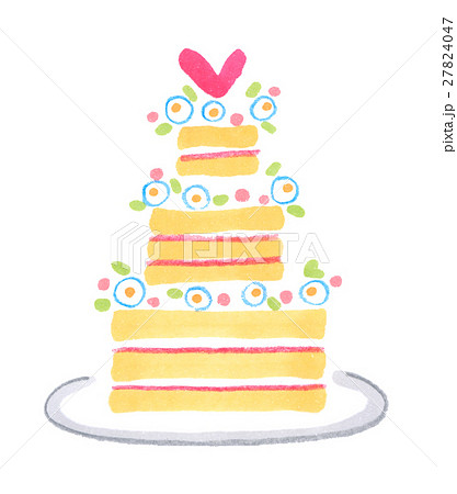 ウェディングケーキのイラスト素材 27824047 Pixta