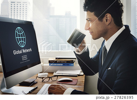 Global Network Communication Connection Concept 27826395