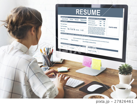 Resume Application Employment Form Concept 27826461