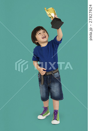 Boy Award Reward Playful Kid Little Won Concept 27827624