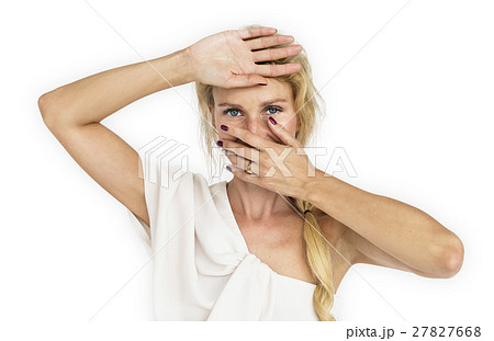 Woman Cheerful Studio Portrait Concept Woman Cheerful Studio Portrait Concept 27827668