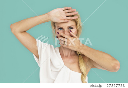 Woman Cheerful Studio Portrait Concept Woman Cheerful Studio Portrait Concept 27827728