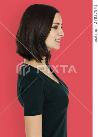 Woman Cheerful Studio Portrait Concept 27827941