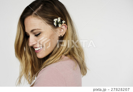 Woman Smiling Happiness Portrait Concept 27828207