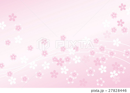 桜吹雪背景 ピンクのイラスト素材