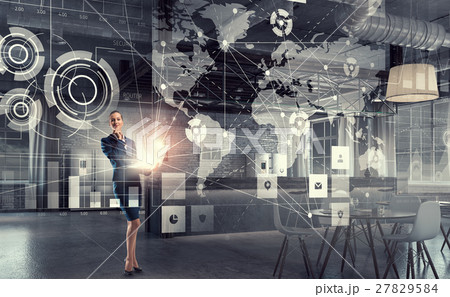 Woman with laptop in hands Woman with laptop in hands 27829584