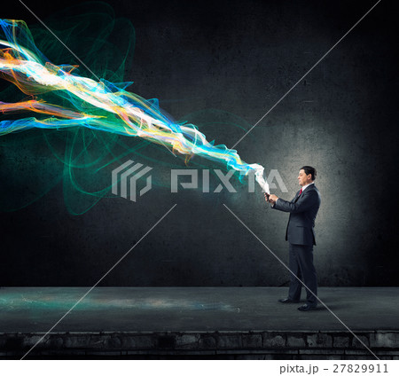 Businessman use tablet pc Businessman use tablet pc 27829911