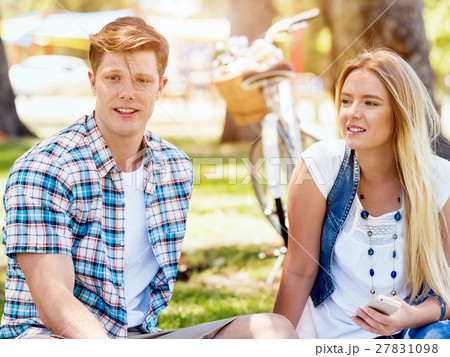 Summer, education, campus and student concept 27831098