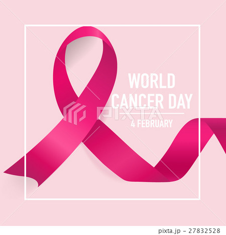 World cancer day. February 4. World cancer day design background with pink ribbon. Vector Illustration World cancer day. February 4. World cancer day design background with pink ribbon. Vector Illustration 27832528