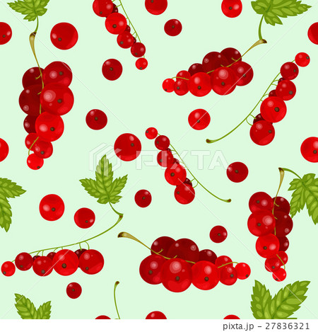 Vector illustration of red currants. Seamless 27836321
