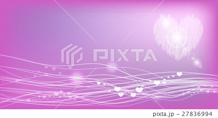 pink background. Glowing lines and hearts. 27836994
