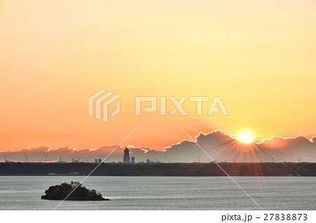 浜名湖　礫島　日の出 27838873