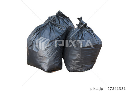 bin bag garbage isolated on background white. bin bag garbage isolated on background white. 27841381