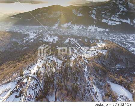 Winter in mountains. View from above. Szczyrk 27842418