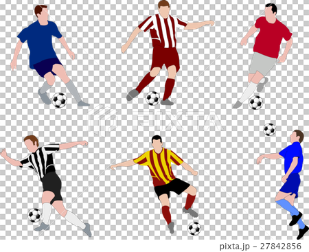 soccer players illustration 27842856