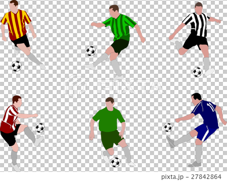 soccer players illustration 27842864