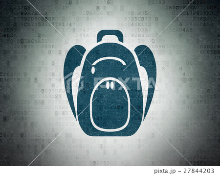 Education concept: Backpack on Digital Data Paper Education concept: Backpack on Digital Data Paper 27844203