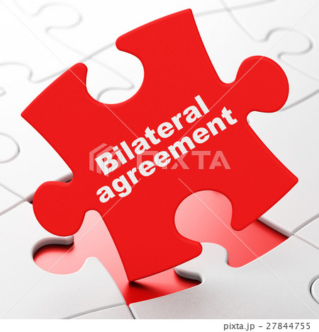 Insurance concept: Bilateral Agreement on puzzle Insurance concept: Bilateral Agreement on puzzle 27844755