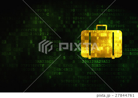 Travel concept: Bag on digital background 27844761