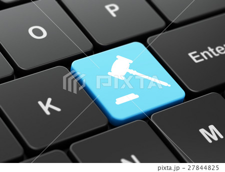 Law concept: Gavel on computer keyboard background Law concept: Gavel on computer keyboard background 27844825