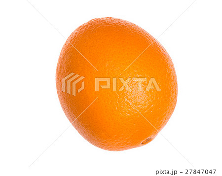 Ripe, fresh orange isolated on white background. 27847047