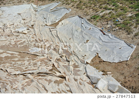 Sediment pond at the construction site. Sediment pond at the construction site. 27847513
