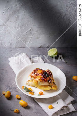 Fried chicken with kumquats Fried chicken with kumquats 27848079